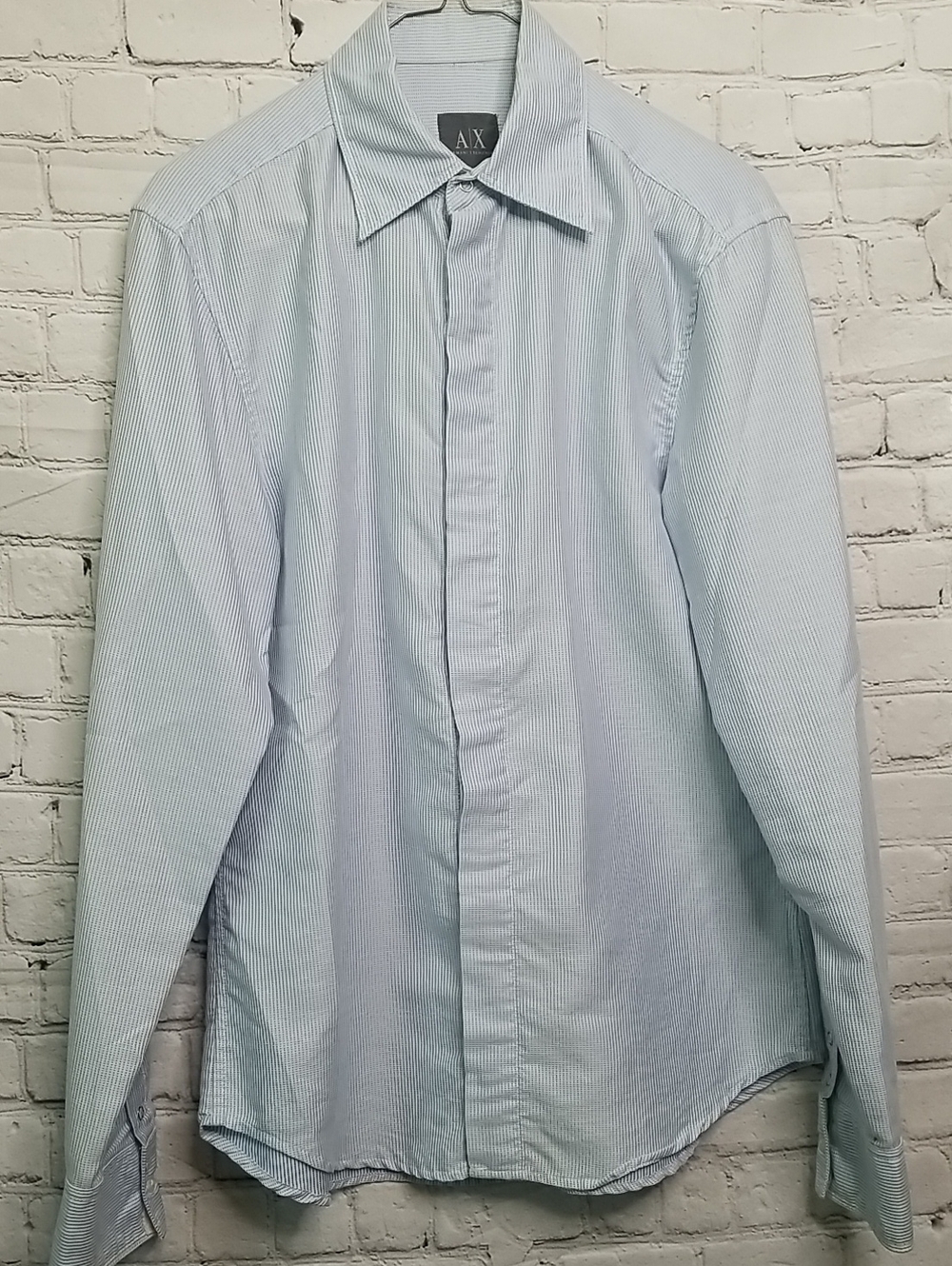 Armani Exchange mens snap up shirt size Small EUC